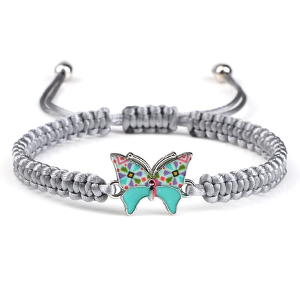 Bracelet Butterfly Girl Chain Link Braided Wearables - Bracelet - Losstower - Mad Fly Essentials