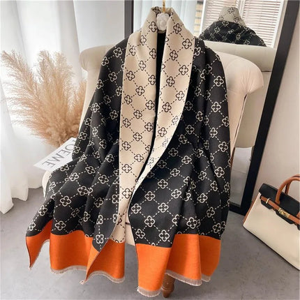 Business Attire Women Double-Sided Cashmere Pink Scarf Shawl - Business Attire - Senaifei - Mad Fly Essentials