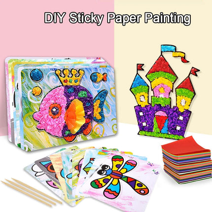 Kids DIY Sticky Paper Cartoon Crafts Kit