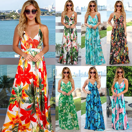 Maxi Dress Women European Bohemian Maxi Dress - Maxi Dress - HLJ-GG - Mad Fly Essentials
