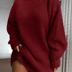 Wine sweater dress