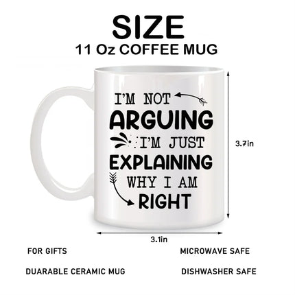 Coffee Mug Not Arguing Just Explaining Drinkware - Coffee Mug - Aiuhu - Mad Fly Essentials