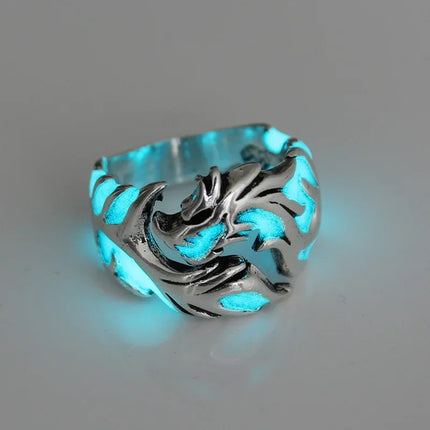 Ring Men Stainless Steel Fashion Adjustable Gothic Dragon Rings - Ring - Moonbiffy - Mad Fly Essentials