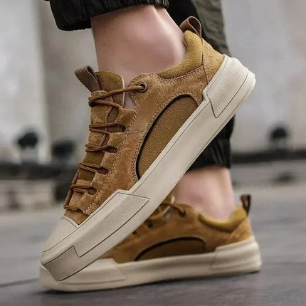 Men Footwear Vintage Leather High Casual Sneakers - Men Footwear - Picksummer - Mad Fly Essentials
