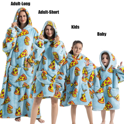 Hoodies Women Family Matching XL Lion Plush Blanket Hoodies - Animal Game - Mad Fly Essentials