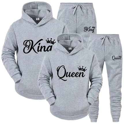 Hoodies Women King Queen Lover Couple Sweatshirt 3D Hoodies - Hoodies - Adogirl - Mad Fly Essentials