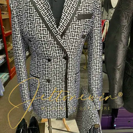Blazer Men Golden Black Business Casual Jacket - Blazer - Top Nation - Mad Fly Essentials