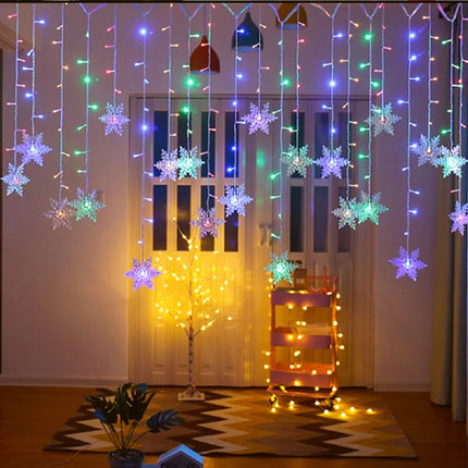 Christmas Decor Snowflake Window Curtain LED String Lights - Christmas Decor - ECCJ - Mad Fly Essentials