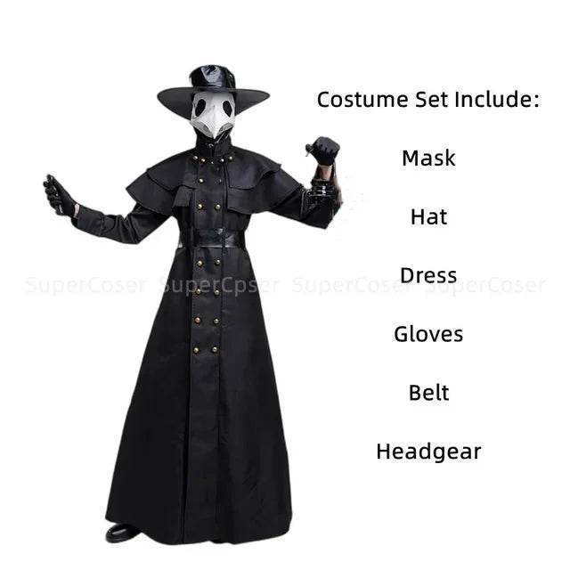 Men Seasonal Wear Medieval Plague Doctor Halloween Costume Wear - Mad Fly Essentials