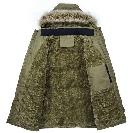 Outerwear Men Windproof Winter Fur Collar Parka - Outerwear - CXZD - Mad Fly Essentials