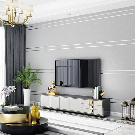 Custom 3D Modern Striped Living Room Bedroom Wallpaper