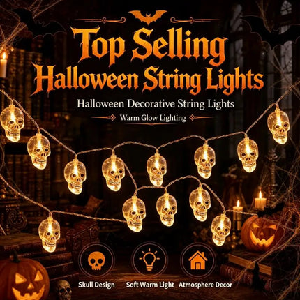 Halloween Decor Ghost Skull LED String Lights - Halloween Decor - Joyinled - Mad Fly Essentials