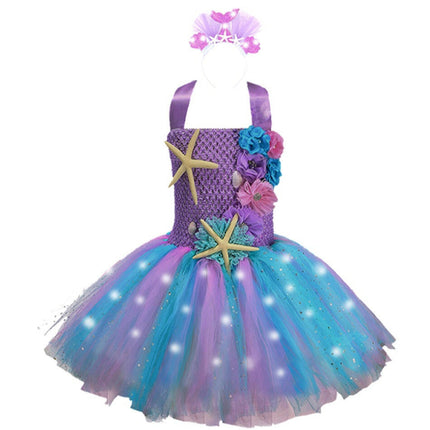 Girls Pastel LED Party Rainbow Birthday Dress - Kids Shop Mad Fly Essentials