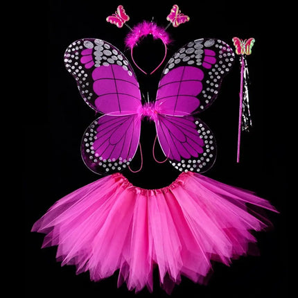 Costume Set 4pc LED Fairy Butterfly Girl Costumes - Costume Set - Bear Leader - Mad Fly Essentials