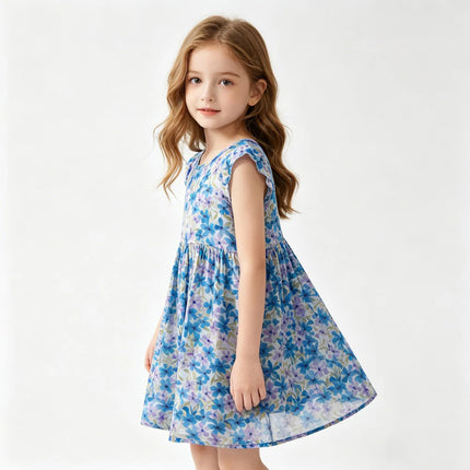 Party Dress Baby Girl Summer Cartoon Dinosaur Rainbow Dress - Party Dress - GirlyMax - Mad Fly Essentials