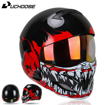 Motorcycle Helmet Half Predator Detachable Multi-purpose Helmet - Motorcycle Helmet - Kemimoto - Mad Fly Essentials