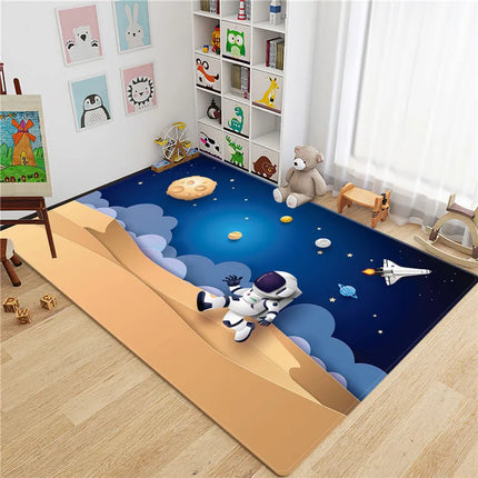 Area Rug Kids Room 3D Astronaut Round Rug - Area Rug - Miracle Sweet - Mad Fly Essentials