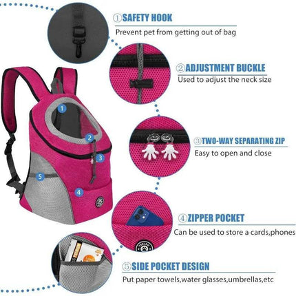 Double Shoulder Portable Washable Travel Backpack Pet Dog Carrier - Mad Fly Essentials