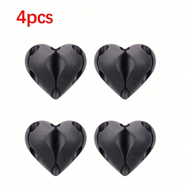 Home Electronics 2pc Heart Shaped Mini Cable Organizer - Home Electronics - Harko - Mad Fly Essentials