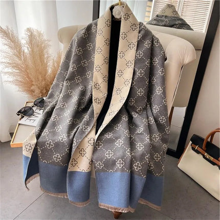 Business Attire Women Double-Sided Cashmere Pink Scarf Shawl - Business Attire - Senaifei - Mad Fly Essentials