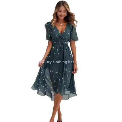 Women Plus Floral Business Lady Maxi Dress - Mad Fly Essentials