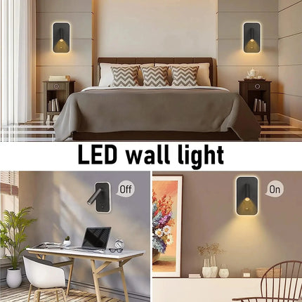 LED Wall Sconce 6W Minimalist USB Rectangular Lamp - LED Wall Sconce - Vecli - Mad Fly Essentials