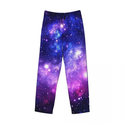 Pants Mem Purple Blue Starry Night Nebula Pajama Pants Sleepwear - Pants - Sonkpuel - Mad Fly Essentials