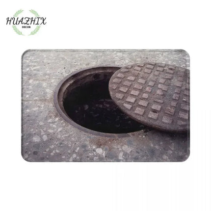 Funny 3D Trap Manhole Cover Doormats