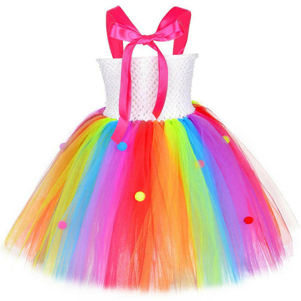 Girls Lollipop-Candy Tutu Rainbow Birthday-Party Tulle Dress - Mad Fly Essentials
