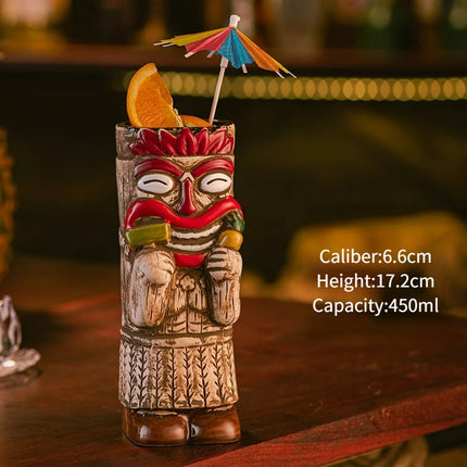 Beer Mug Hawaiian Style Tiki Party Cocktail Drinkware - Tiki Treasures - Beer Mug - Mad Fly Essentials