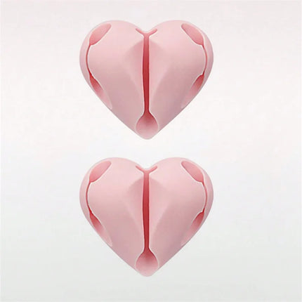 Home Electronics 2pc Heart Shaped Mini Cable Organizer - Home Electronics - Harko - Mad Fly Essentials