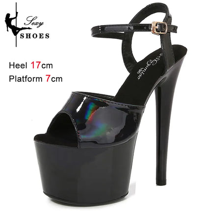 Women 17cm Platform Laser High Heels