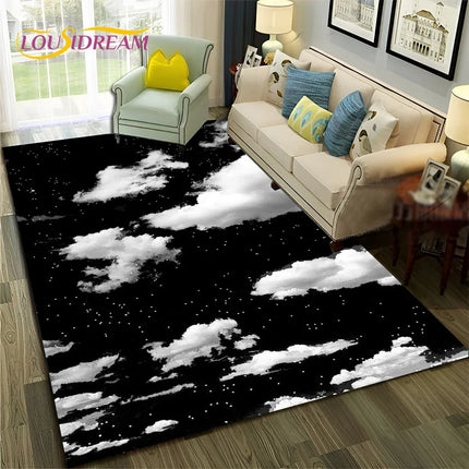 Area Rug Kids Room 3D Universe Galaxy Living Rug - Area Rug - Lousidream - Mad Fly Essentials