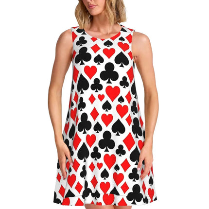 Mini Dress Women 3D Fashion Poker Card Skater Dress - Mini Dress - Syntecso - Mad Fly Essentials