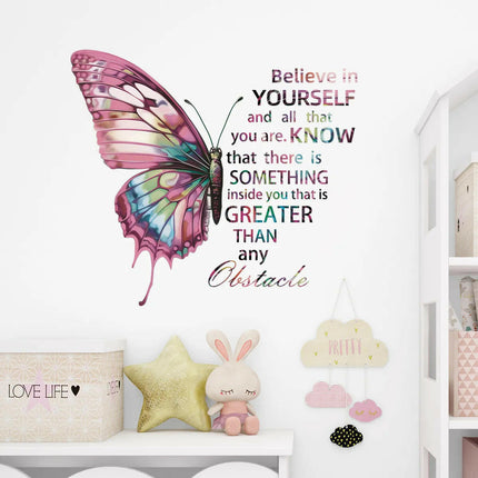 Purple Butterfly Wall Stickers for Bedroom