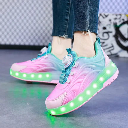 Kids LED Shoes Boy Rock Roller Casual Sneakers - Kids LED Shoes - TFanJump - Mad Fly Essentials