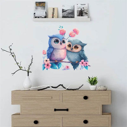 Owl Love Birds 3D Wall Sticker - Mad Fly Essentials