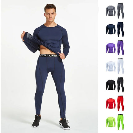 Tracksuit Men Compression Sportswear Yoga Sets - Tracksuit - Day South Valley - Mad Fly Essentials
