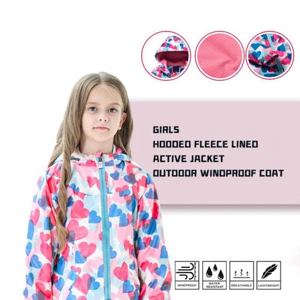 Girl New Seasonal Wear Polar Fleece Waterproof Hoodies Jacket Outerwear - Mad Fly Essentials