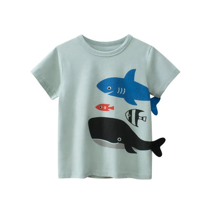 Shirt Boys 1-12T Cartoon Shark Animal Tee - Shirt - 27kids - Mad Fly Essentials