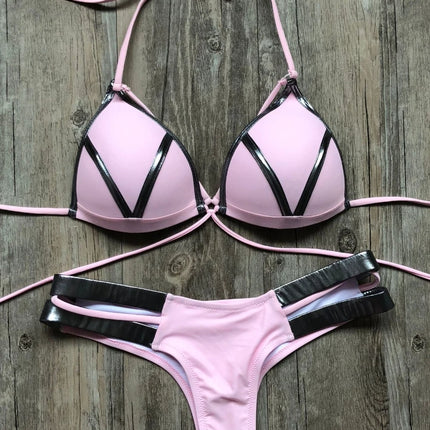 Bikini Set Women Gold Black Brazilian Bikini - Bikini Set - RUOTONGSEPT - Mad Fly Essentials