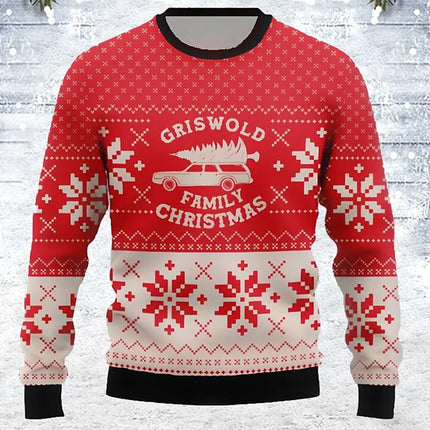 Men Long-Funny Christmas 3D Casual Sweater