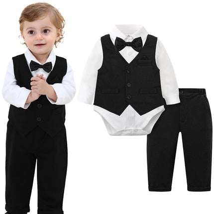 Gentleman Outfit Baby Boy Bow Formal Outfit - Gentleman Outfit - Top and Top - Mad Fly Essentials