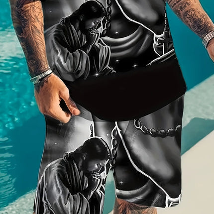 Tracksuit Men Fashion Praying Hands Outfit Set - Tracksuit - Polaris - Mad Fly Essentials