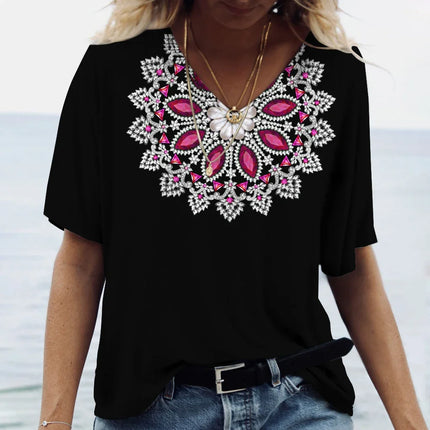 Shirt Women Vintage Sun-Moon Plus Short Tee - Shirt - Dream Girl - Mad Fly Essentials
