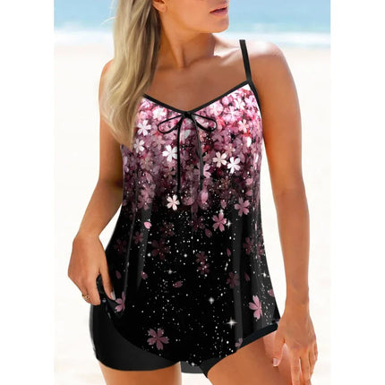 Women Tankini PLUS Floral Beach Swimwear Set