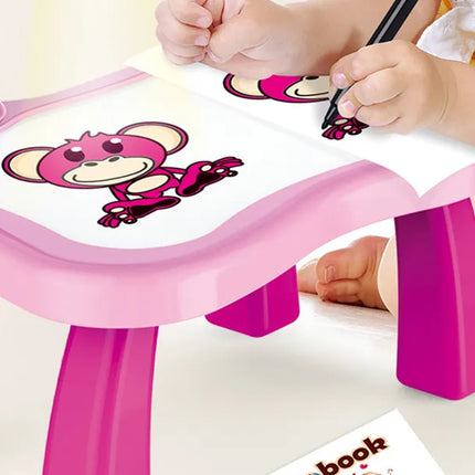 Kids LED Projector Learning Drawing Table
