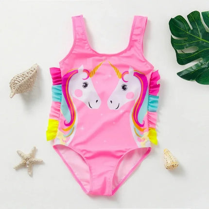 Swimwear Set Girl 3-10Y Mermaid Flamingo Unicorn Swimwear - Swimwear Set - Tregen - Mad Fly Essentials