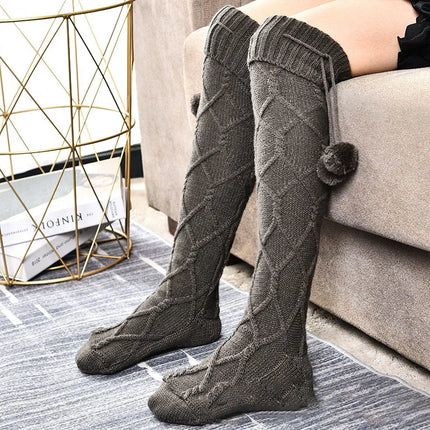 Women Knitted Bow Casual Winter Socks