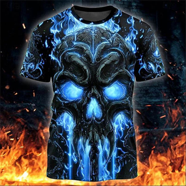 Men Halloween Fashion 3D Skull Shirt - Mad Fly Essentials